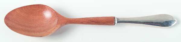 Adams (Sterling, 1944) Salad Serving Spoon with Wooden Bowl