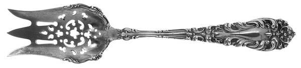 Athene-Crescendo (Sterling, 1890) Small Solid Cold Meat Serving Fork