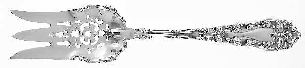 Athene-Crescendo (Sterling, 1890) Large Solid Cold Meat Serving Fork