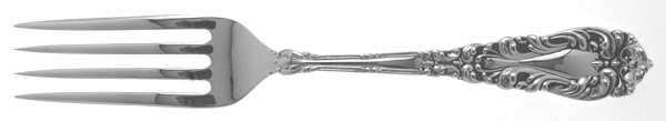 Athene-Crescendo (Sterling, 1890) Luncheon/Dessert Fork, Solid Piece
