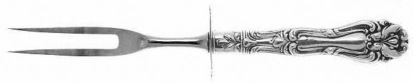 Athene-Crescendo (Sterling, 1890) Lg Carving/Roast Fork-Stn Prong w/Sterling Guard