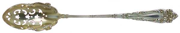 Athene-Crescendo (Sterling, 1890) Pierced Bowl Short Handle Olive Spoon