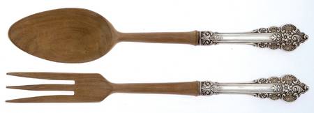 Botitcelli (Sterling, 1949) Wooden Bowl 2-Piece Salad Set