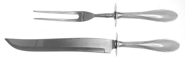 Concord-Yankee Clipper (Sterling, 1930) Large 2-Piece Roast Carving Set w/Stainless Blade