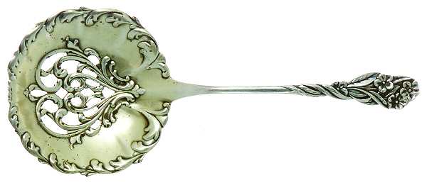 FWS5 (STERLING) Solid Bon Bon Spoon with Pierced Bowl