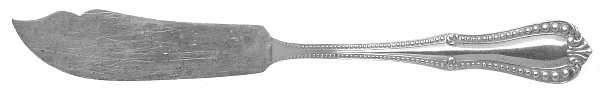 Georgian Bead (Sterling) Flat Handle Master Butter Knife