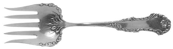 George III (Sterling, 1891) Large Solid Tined Sardine Serving Fork