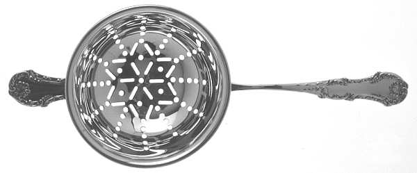 George III (Sterling, 1891) Solid Individual Overcup Tea Strainer