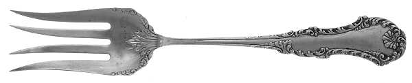 George III (Sterling, 1891) Medium Solid Cold Meat Serving Fork