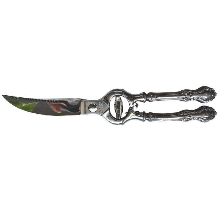 Georgian Shell (Sterling, 1948) Poultry Shears with Silverplate Blades