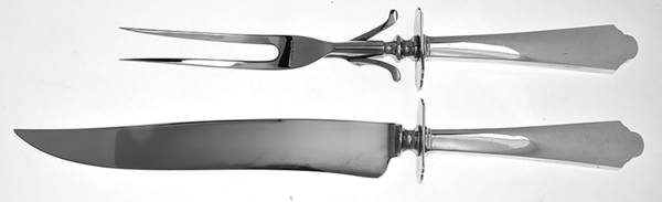 Governor Winthrop (Sterling) Large 2-Piece Roast Carving Set w/Stainless Blade
