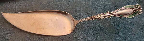 Josephine (Sterling, 1890, No Monograms) Small Enamelled Solid Fish Serving Knife