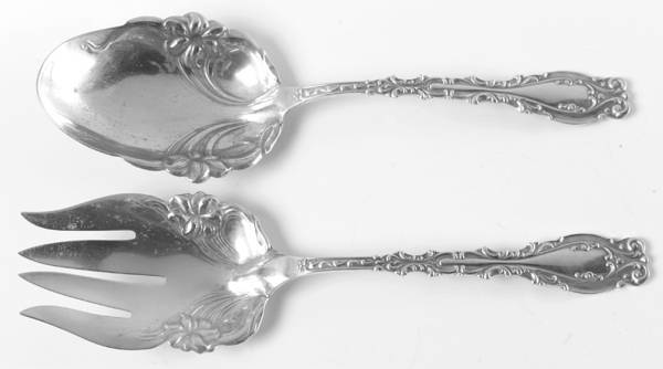 Josephine (Sterling, 1890, No Monograms) (2 Pc) Solid Salad Set