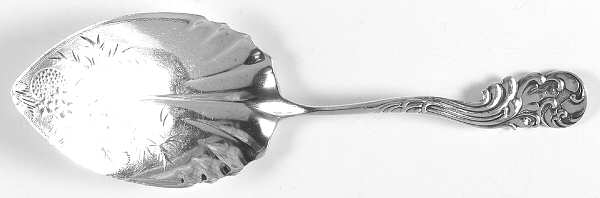 Marquise (Sterling, 1889) Large Solid Bright Cut Pie Knife