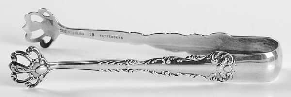 Neapolitan-Kings Court (Sterling, 1895, No Monos) Large Sugar Tongs