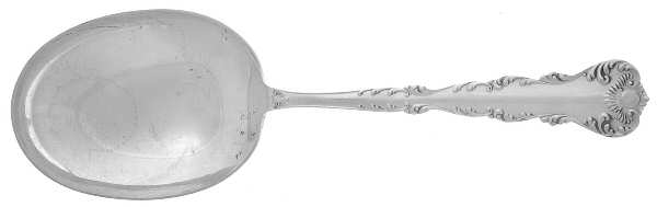 Neapolitan-Kings Court (Sterling, 1895, No Monos) Oversize Solid Salad Serving Spoon