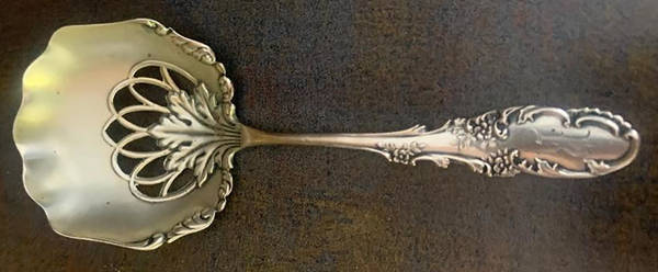 Orleans (Sterling, 1892) Solid Bon Bon Spoon with Pierced Bowl