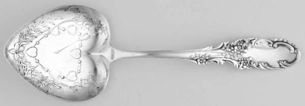 Orleans (Sterling, 1892) Bright Cut Solid Almond Scoop