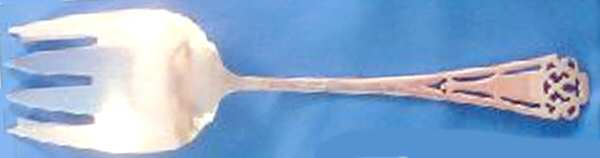 Pierced (Sterling, 1920) Solid Salad Serving Fork