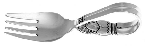 Princess Ingrid (Sterling) Baby Fork with Curved Handle HC