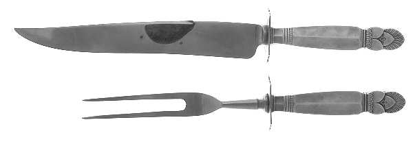 Princess Ingrid (Sterling) Large 2-Piece Roast Carving Set w/Stainless Blade