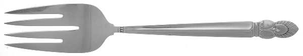 Princess Ingrid (Sterling) Large Solid Cold Meat Serving Fork