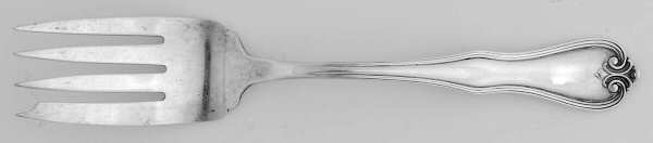 Puritan (Sterling, 1905) Medium Solid Cold Meat Serving Fork