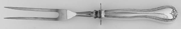 Puritan (Sterling, 1905) Small Steak Carving Fork with Stainless Prongs