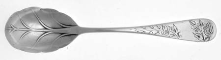 Rose-Engraved Sugar Shell Spoon