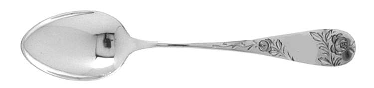 Rose-Engraved Teaspoon