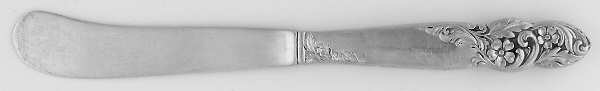 Rose of Sharon (Sterling, 1954) Hollow Handle Paddle Butter Spreader (Solid)