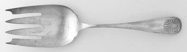Shell (Sterling, 1890) Solid Salad Serving Fork