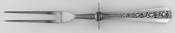 Talisman Rose (Sterling, 1948) Large Stainless-Prong Roast Carving Fork