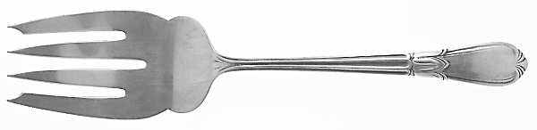 Troubadour (Sterling, 1950-1932) Small Solid Cold Meat Serving Fork