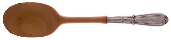 Troubadour (Sterling, 1950-1932) Salad Serving Spoon with Wooden Bowl