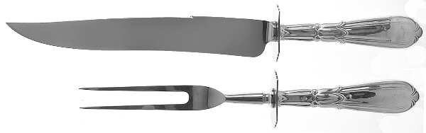 Troubadour (Sterling, 1950-1932) Large 2-Piece Roast Carving Set w/Stainless Blade