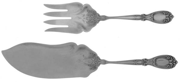 Victoria-Florence (Sterling, 1905) Solid 2-Piece Small Fish Serving Set