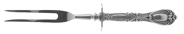 Victoria-Florence (Sterling, 1905) Small Steak Carving Fork with Stainless Prongs