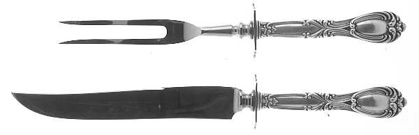 Victoria-Florence (Sterling, 1905) Small 2-Piece Steak Carving Set w/Stainless Blade