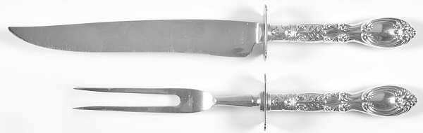 Victoria-Florence (Sterling, 1905) Large 2-Piece Roast Carving Set with Stainless Blade