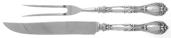 Victoria-Florence (Sterling, 1905) Small Stainless Blade 2-Piece Steak Carving Set