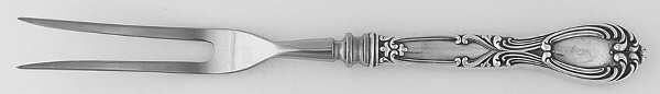 Victoria-Florence (Sterling, 1905) Small Steak Carving Fork with Stainless Prongs