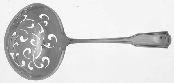 American Chippendale(Sterling, 1905) Solid Bon Bon Spoon with Pierced Bowl