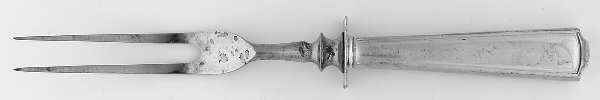 American Chippendale(Sterling, 1905) Small Steak Carving Fork with Stainless Prongs