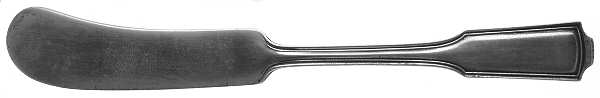 American Chippendale(Sterling, 1905) Flat Handle Butter Spreader