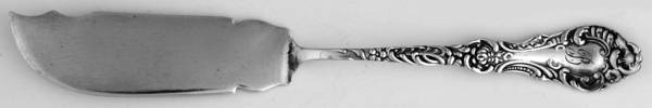 Crystal (Sterling, 1895, 1922) Flat Handle Master Butter Knife