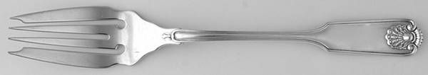 Fiddle Shell-Alden (Sterling, 1914, No Monos) Individual Solid Fish Fork