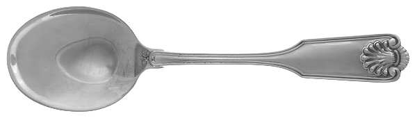 Fiddle Shell-Alden (Sterling, 1914, No Monos) Round Bowl Soup Spoon (Bouillon)