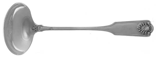 Fiddle Shell-Alden (Sterling, 1914, No Monos) Ladle-Cream/Solid Piece-Small