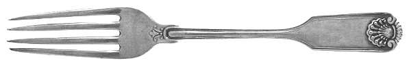 Fiddle Shell-Alden (Sterling, 1914, No Monos) Fork